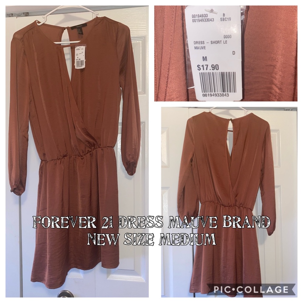 Forever 22 mauve blouse dress